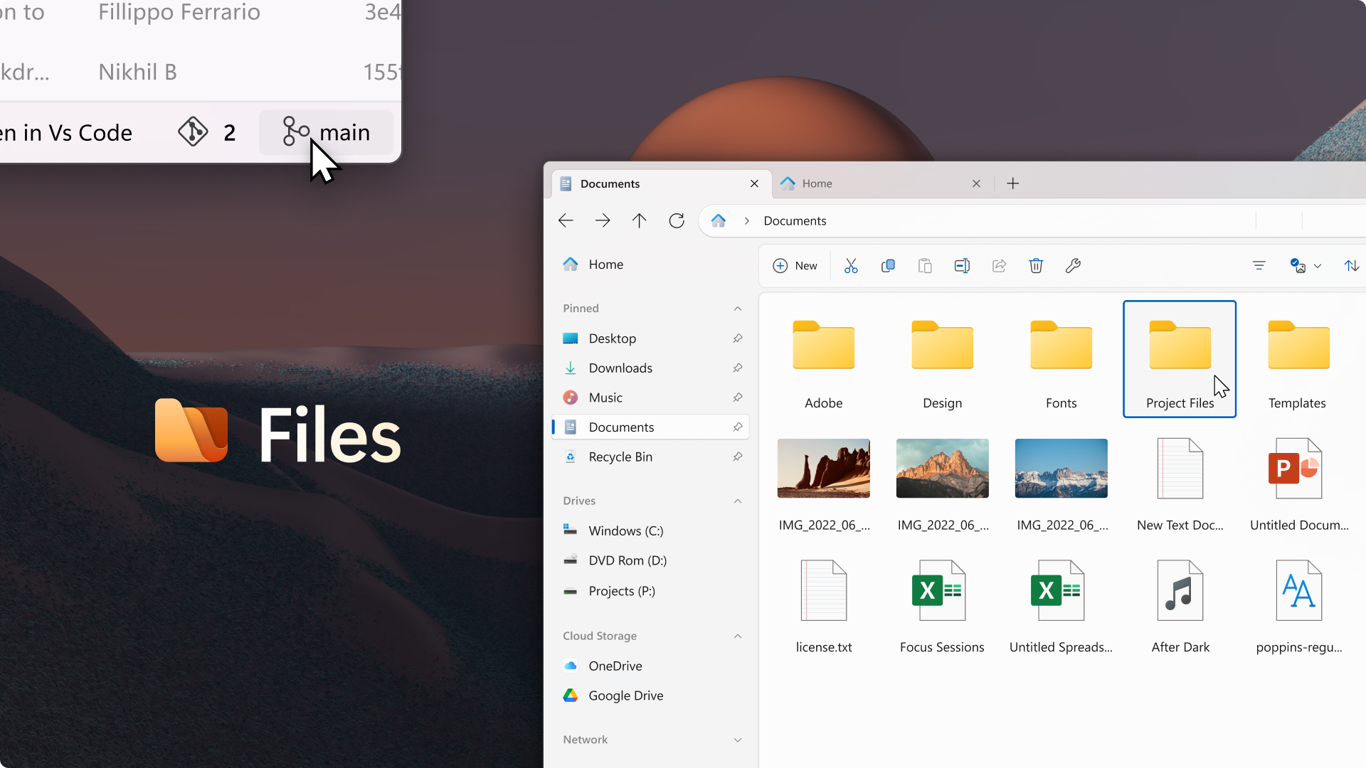 Screenshot of Files