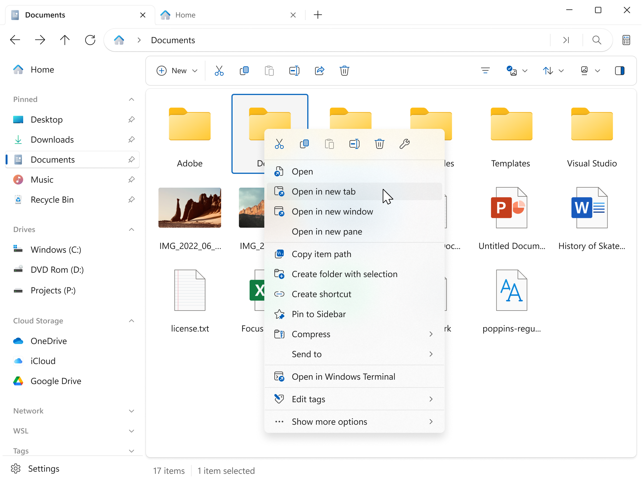 Files screenshot